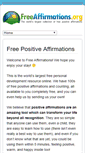 Mobile Screenshot of freeaffirmations.org