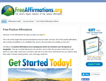 Tablet Screenshot of freeaffirmations.org